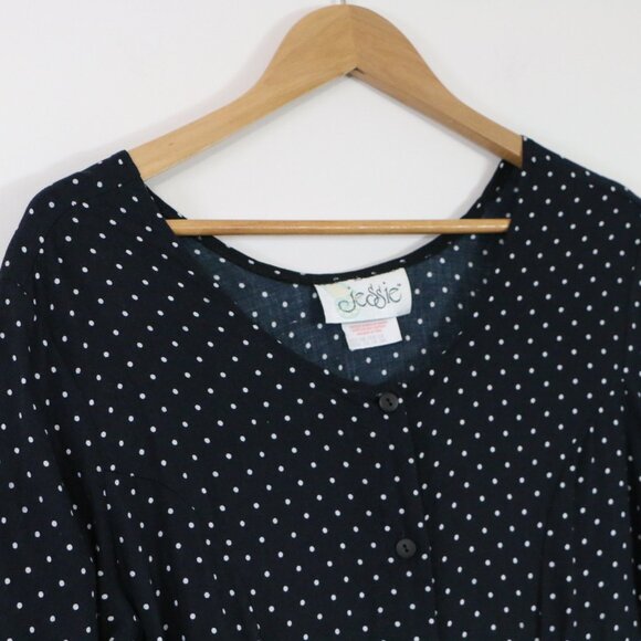 *Jessie Black and White Polka Dot Maxi Dress - Picture 5 of 8